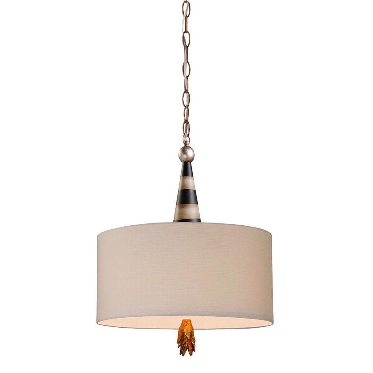 2 Bulb Ceiling Pendant Light Fitting Cream Gold Leaf LED E27 60W