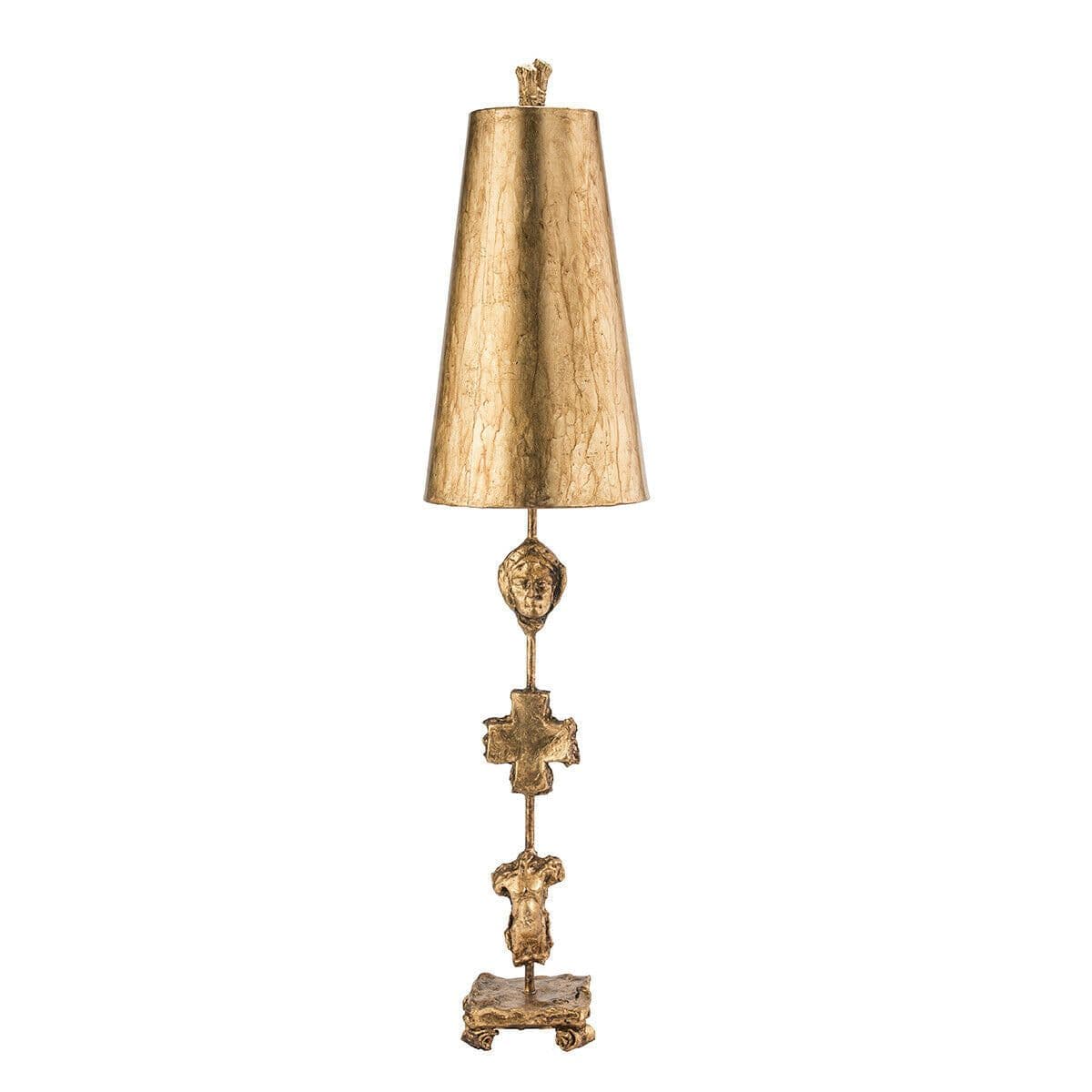 Table Lamp Leaf Silhouettes Cone Shade. Aged LED E27 60W