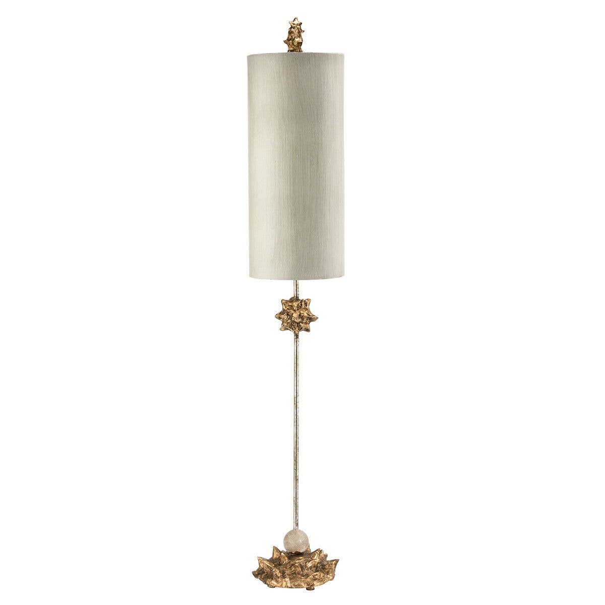 Table Lamp Cylindrical Cream Shade Putty Wash Gold LED E27 60W
