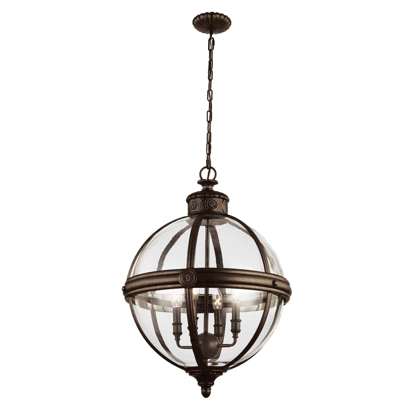 4 Bulb Chandelier Hanging Pendant LIght British LED E14 60W Bulb