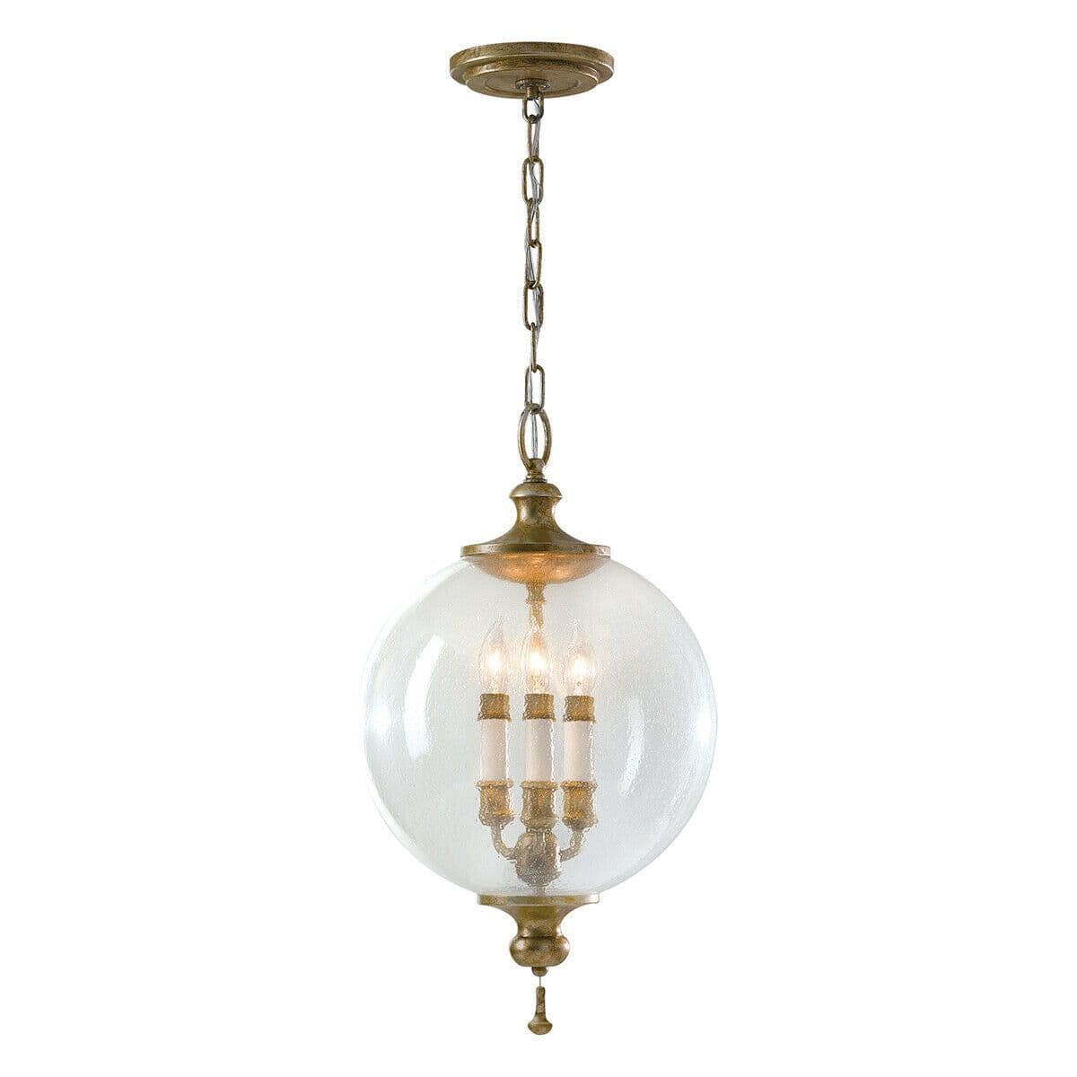 3 Bulb Ceiling Pendant Light Fitting Oxidized Leaf LED E14 60W Bulb