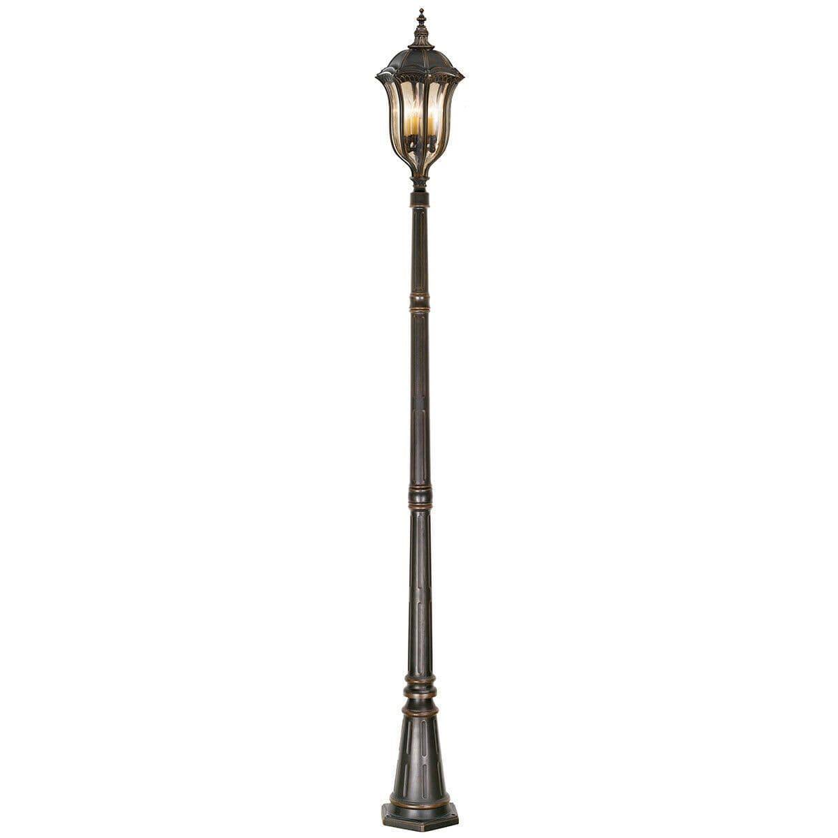 Outdoor IP44 4 Bulb Full Lamp Post Walnut LED E14 60W Bulb Outside External