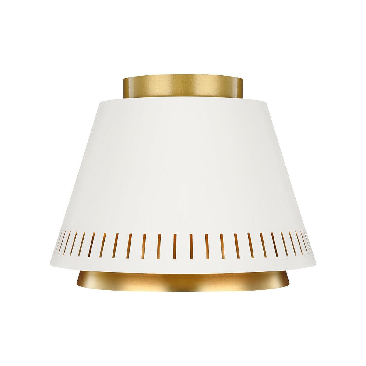 1 Bulb Flush Light Two Tone Conical Shades Gold & Matte LED E27 60W