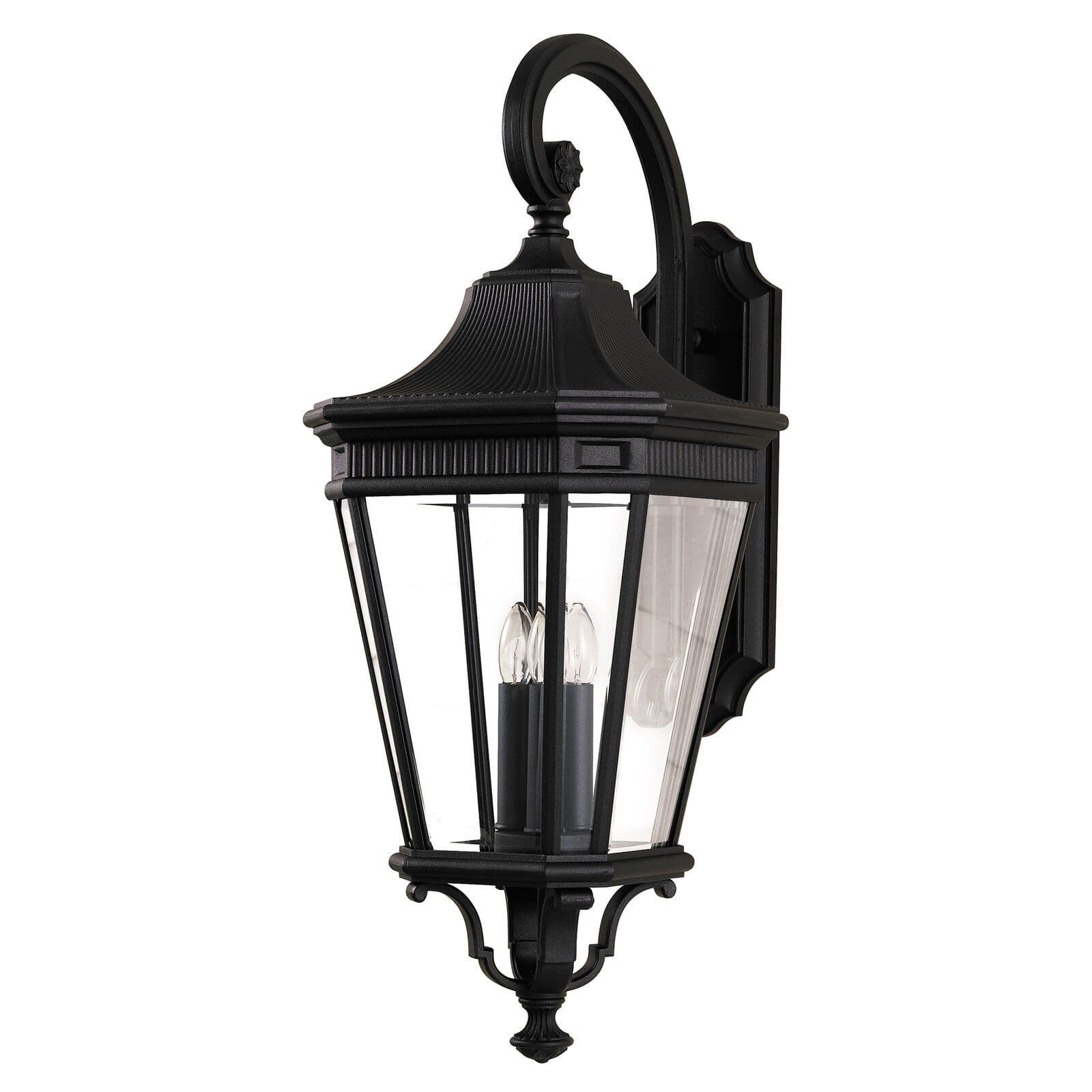 Outdoor IP44 3 Bulb Wall Light Sconce LED E14 60W Bulb External d00671