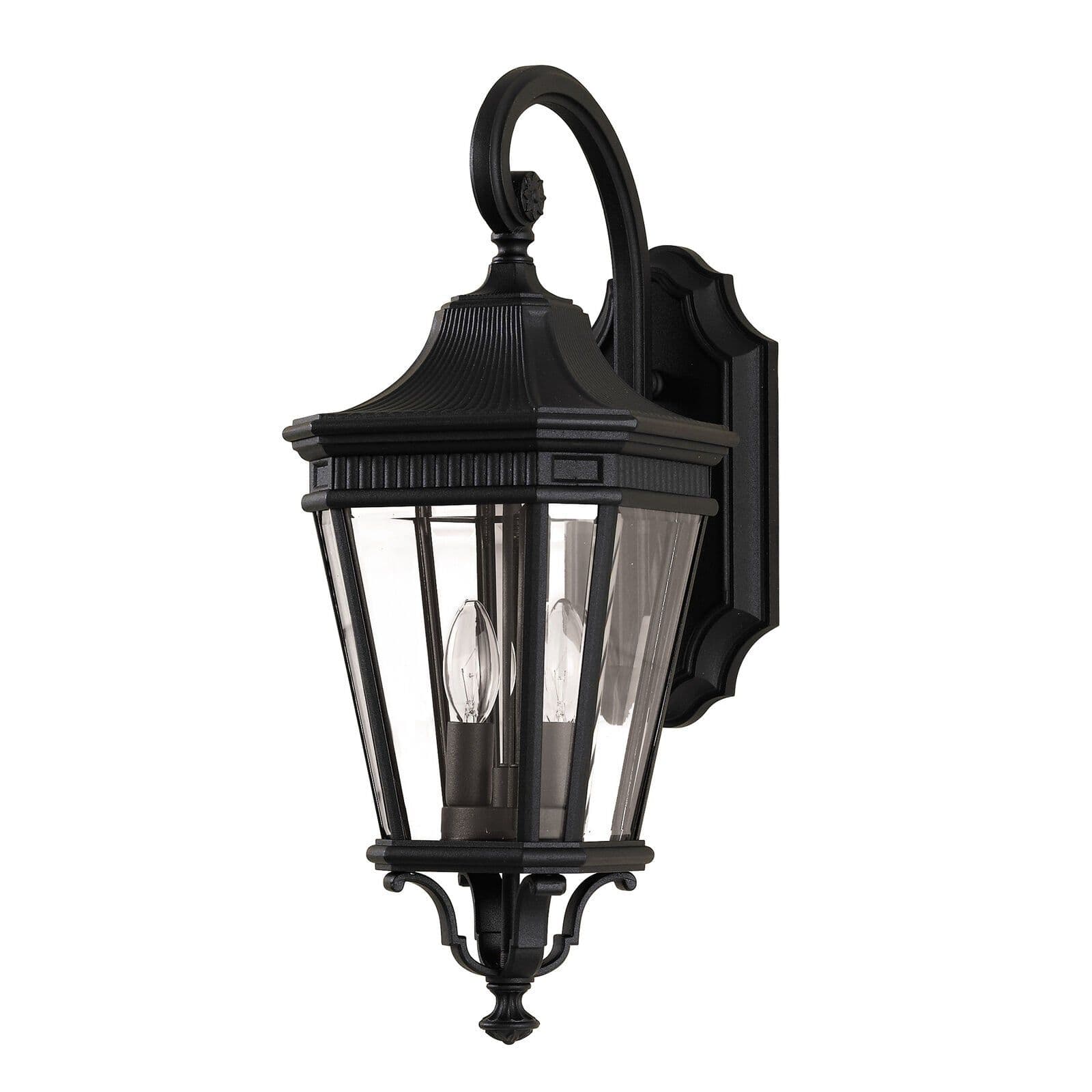 Outdoor IP44 Twin Wall Light Sconce LED E14 60W Bulb Outside External