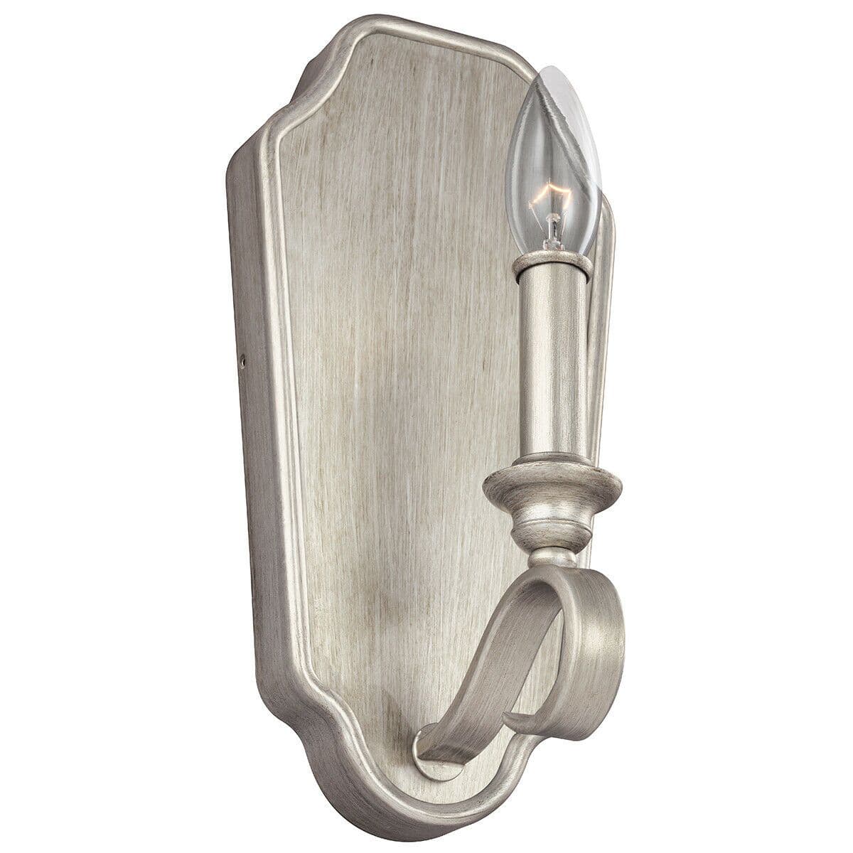 Wall Light Flat Back Plate Single Candle Tube Gilded Sunrise LED E14 60W