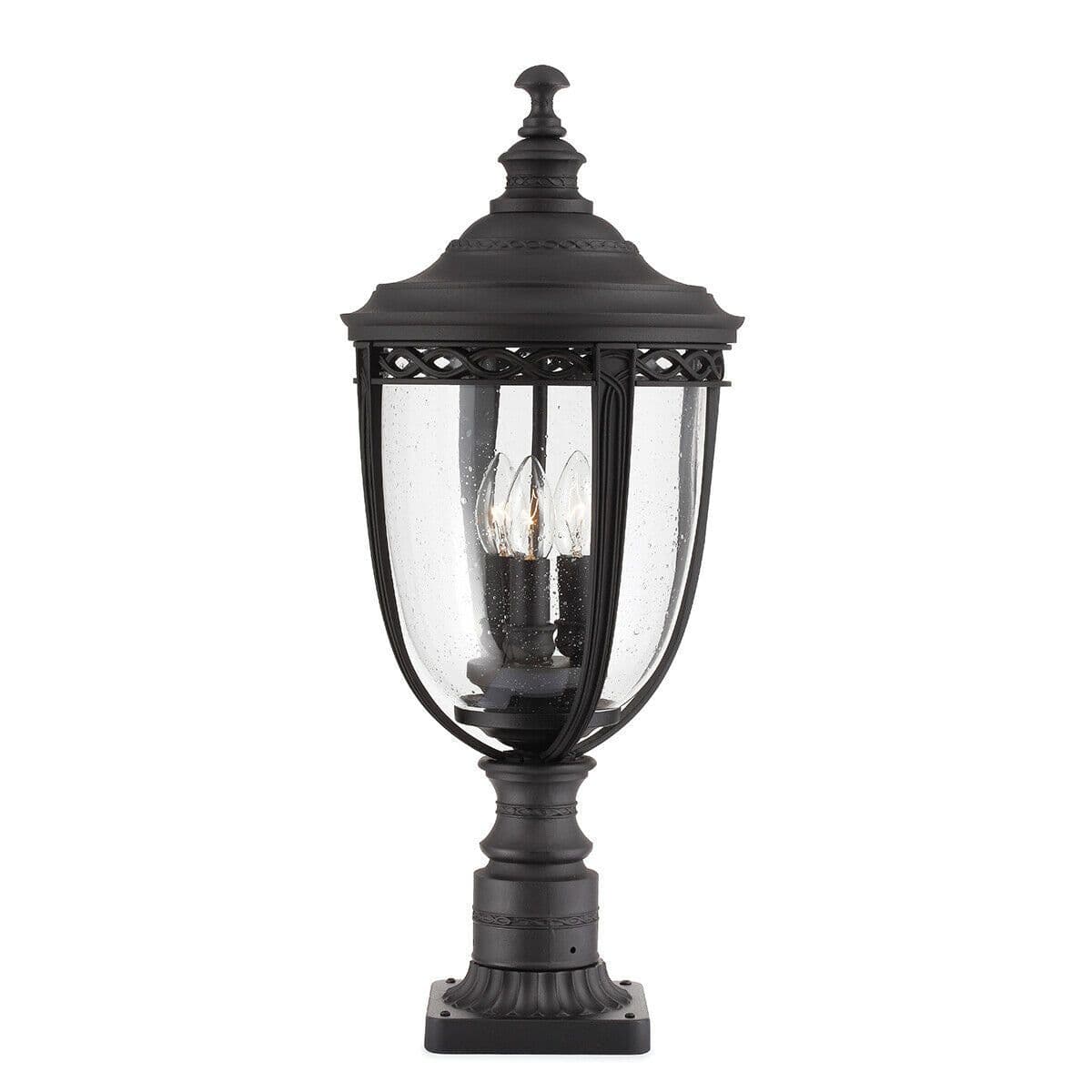Outdoor IP44 3 Bulb Wall Ground Pedestal Light LED E14 60W d00716