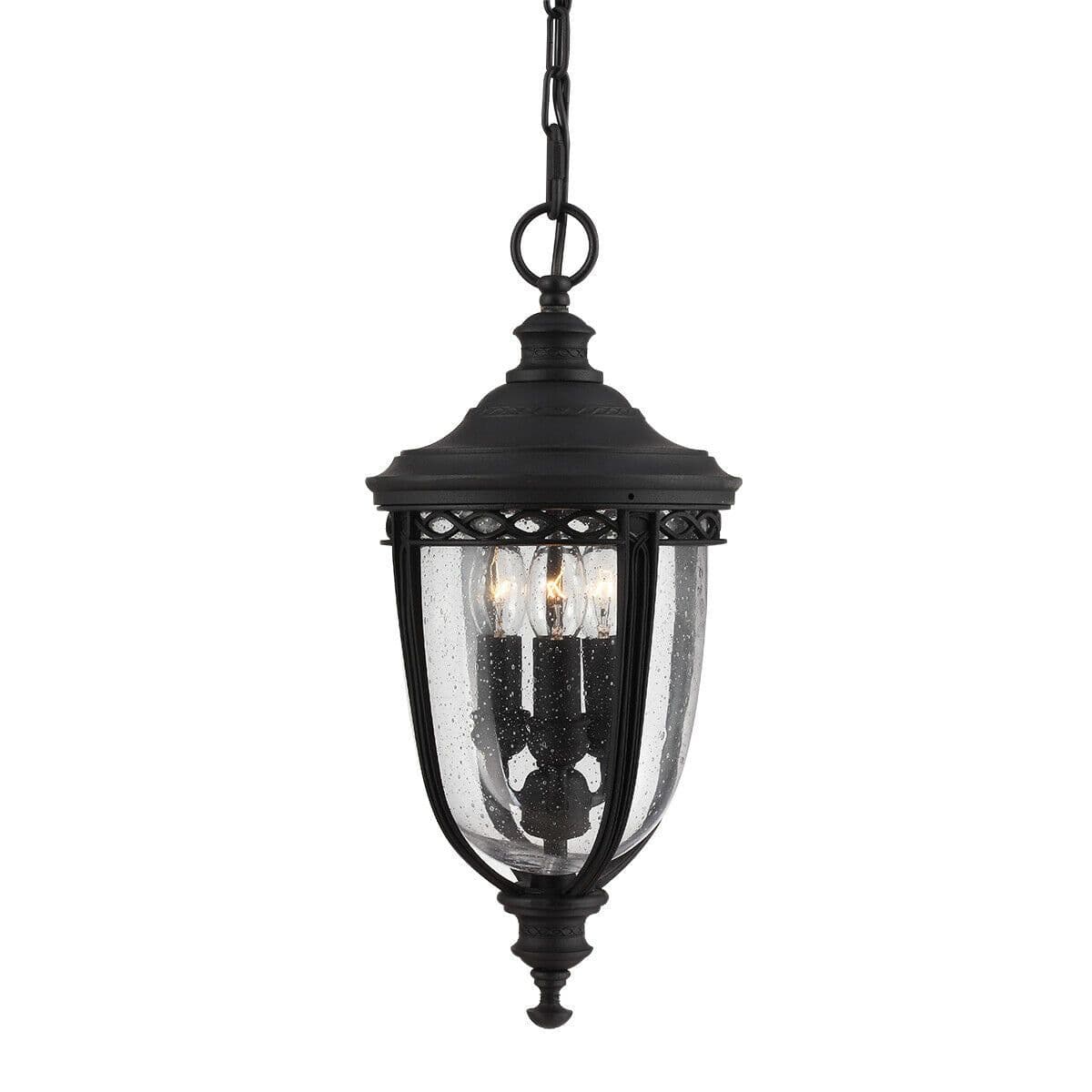 IP23 3 Bulb Chain Lantern Light LED E14 60W Bulb Outside External d00726