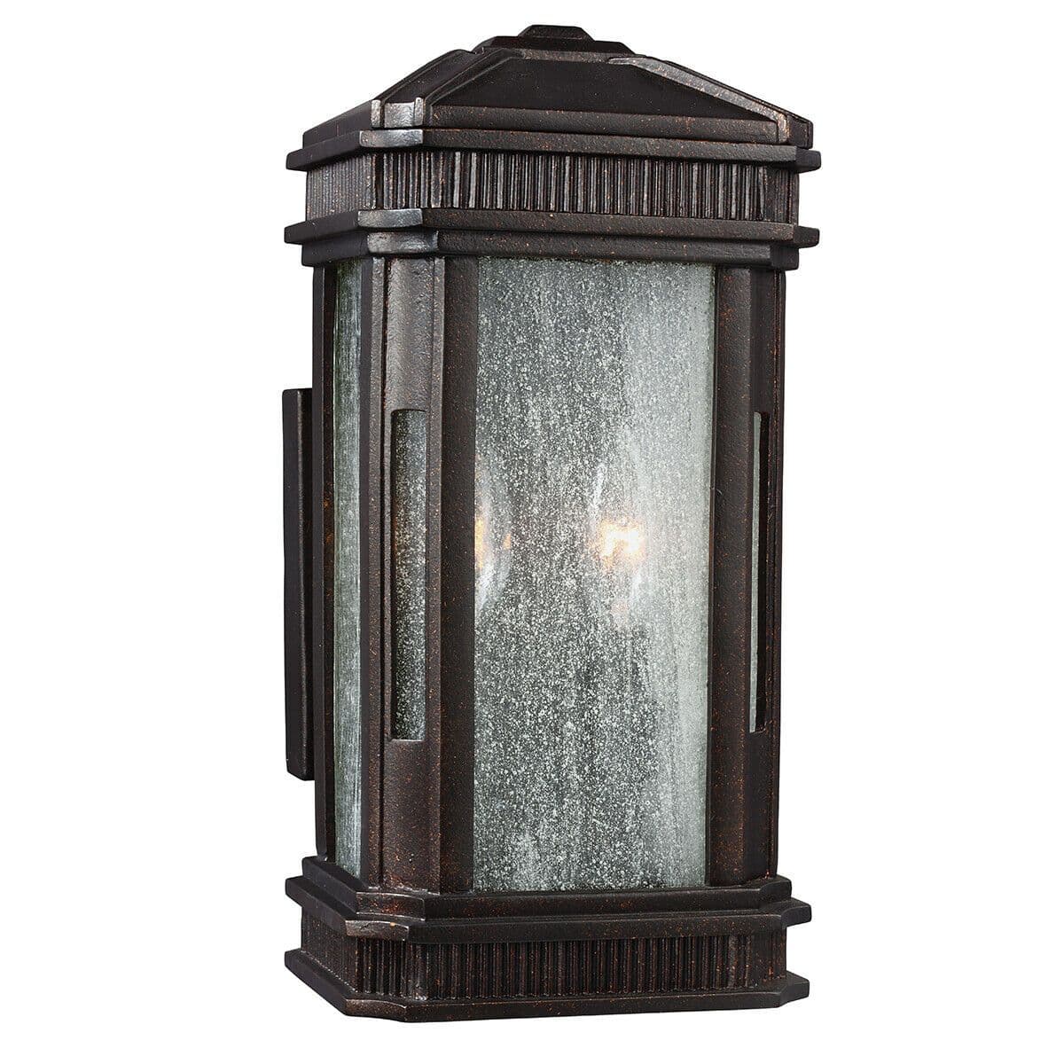 Outdoor IP44 Twin Wall Light Gilded LED E14 60W