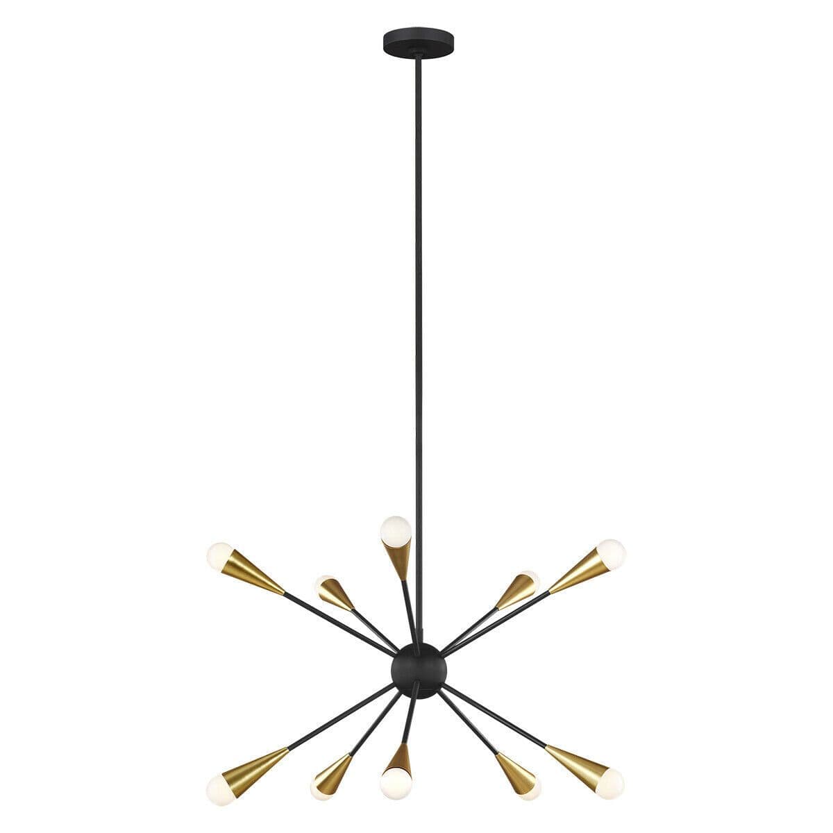 10 Bulb Chandelier Hanging Pendant LIght Midnight Black LED G9 3.5W Bulb