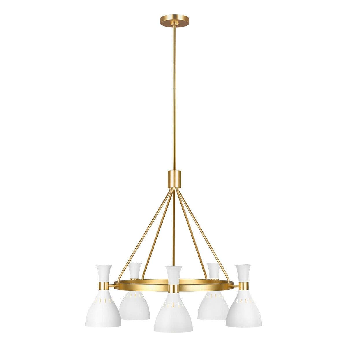 5 Bulb Chandelier LIght Matte Burnished Brass LED E27 60W