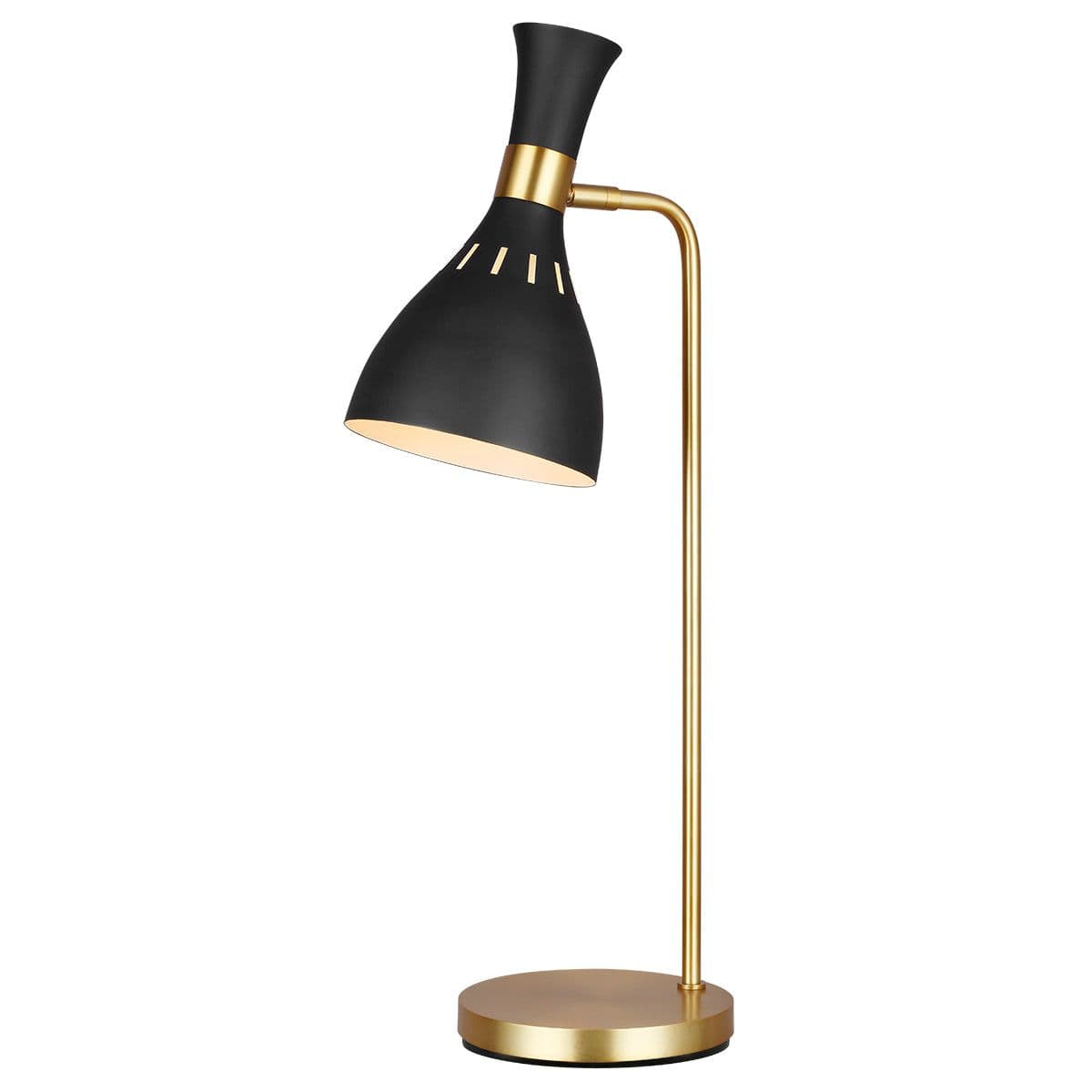 Table Lamp Midnight Burnished Brass LED E27 60W Bulb