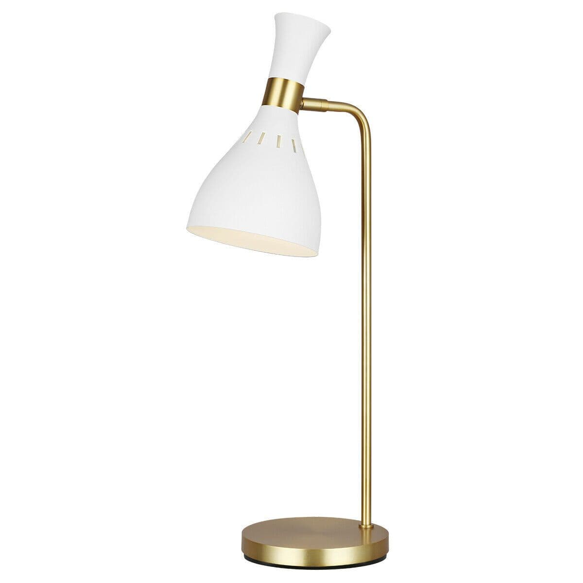 Table Lamp Matte Burnished Brass LED E27 60W Bulb