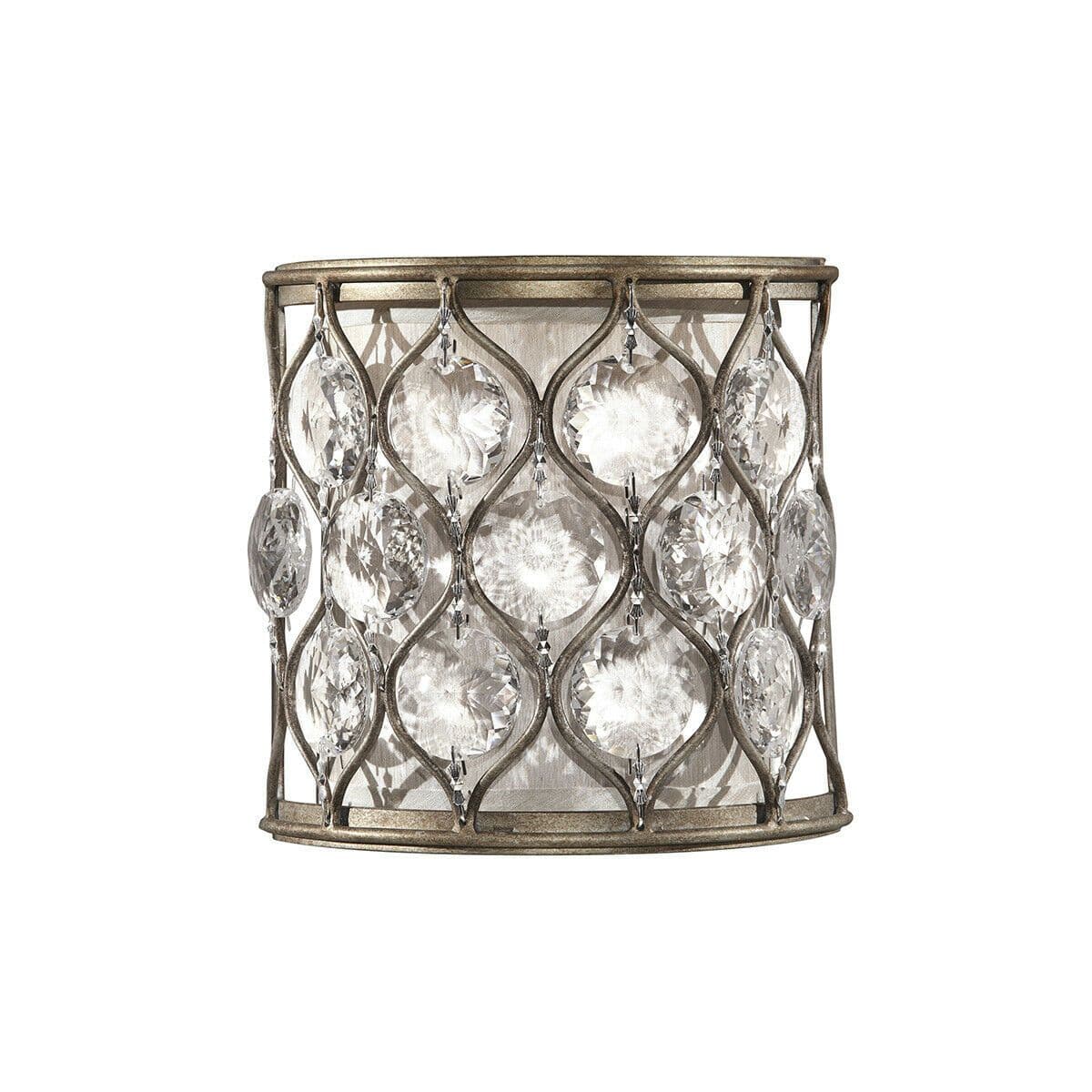 Wall Light Faceted Sunflower Shape Bauhinia Crystals Burnished E14 60W