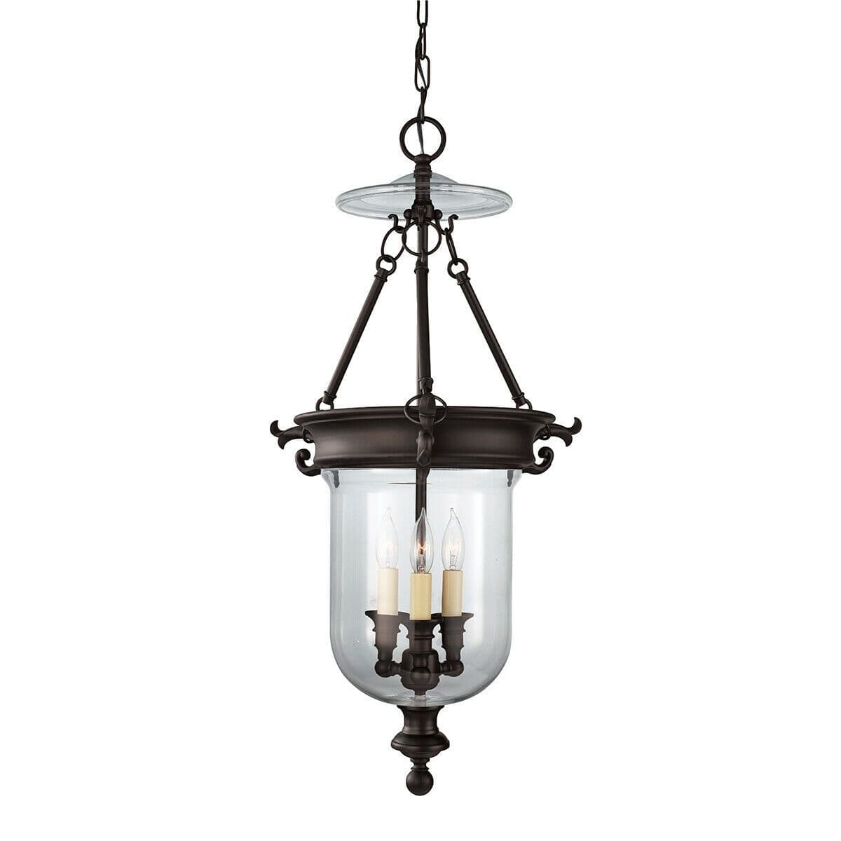 3 Bulb Chandelier Hanging Pendant LIght Oil Rubbed Bronze LED E14 40W Bulb