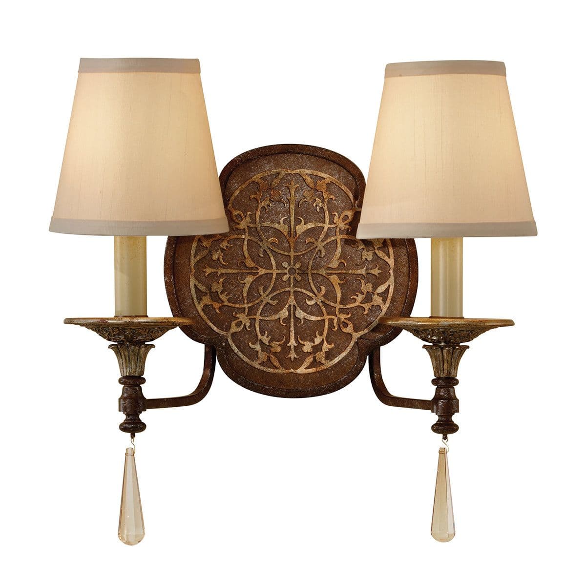 Twin Wall Light Sconce British Oxidized LED E14 60W Bulb