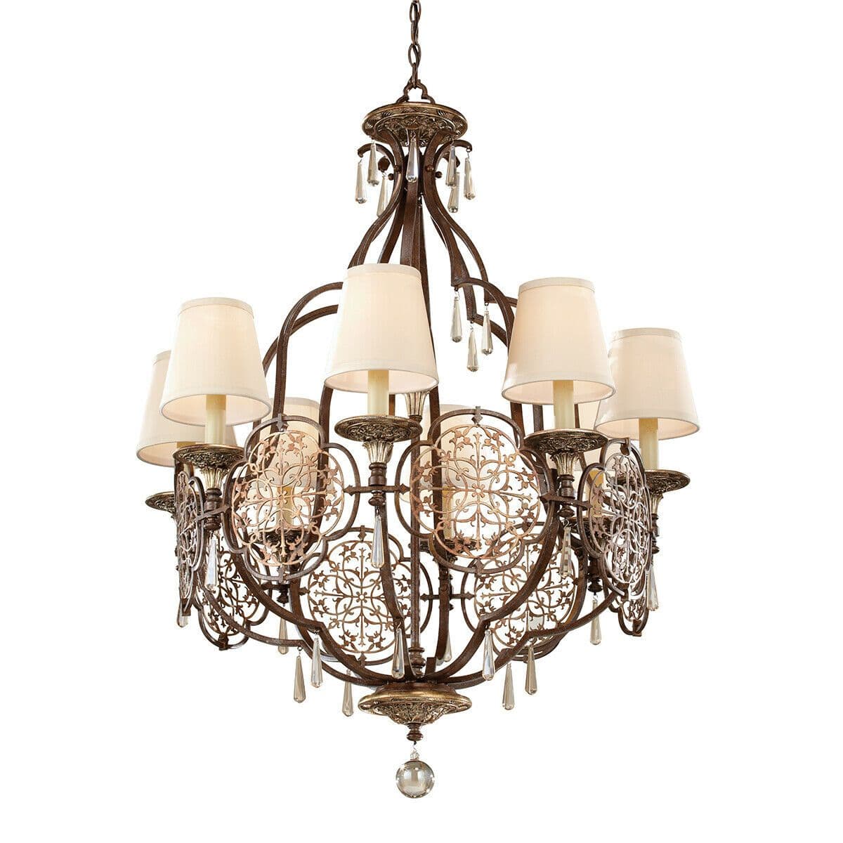 8 Bulb Chandelier LIght British Oxidized LED E27 60W