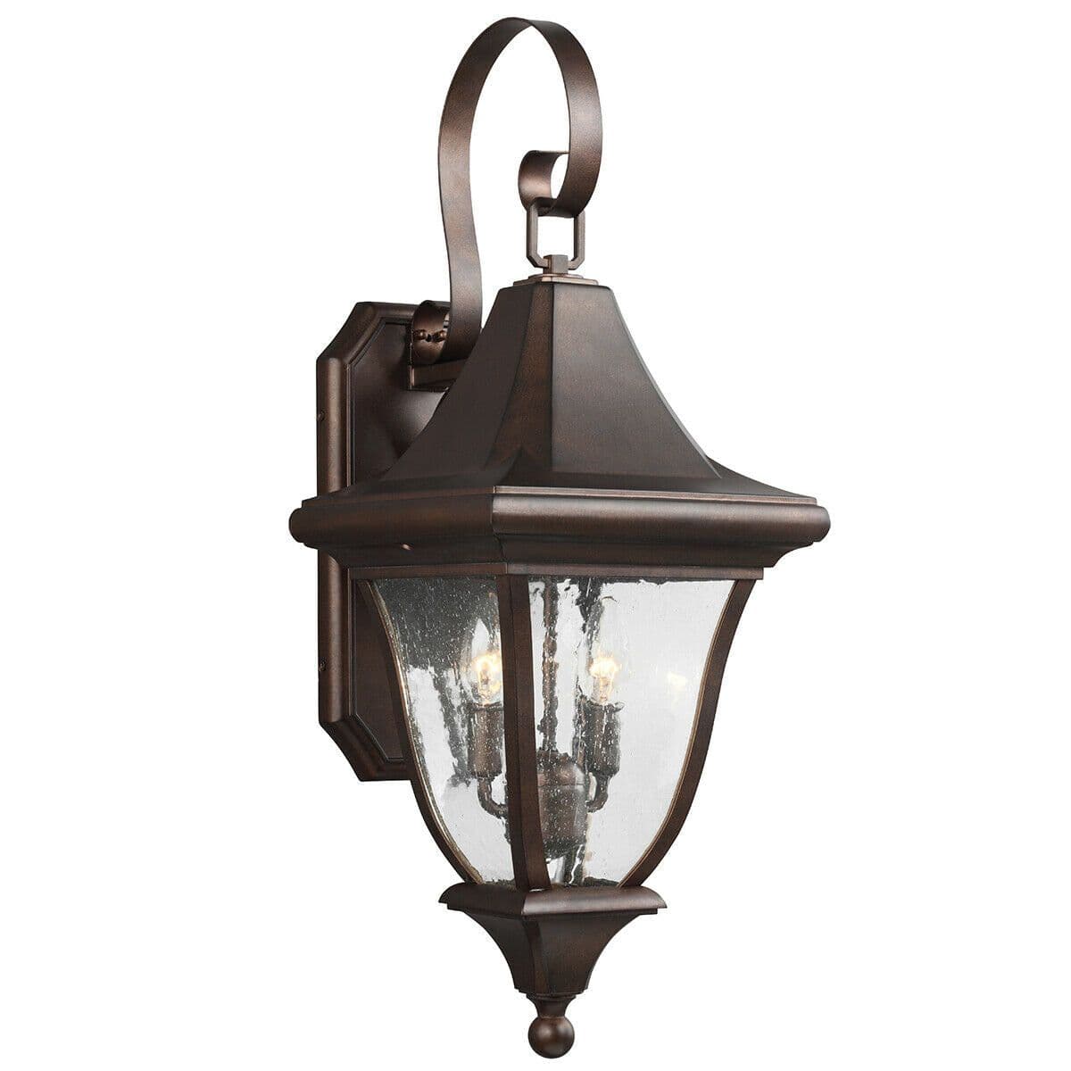 Outdoor IP44 Twin Wall Light Patina LED E14 60W
