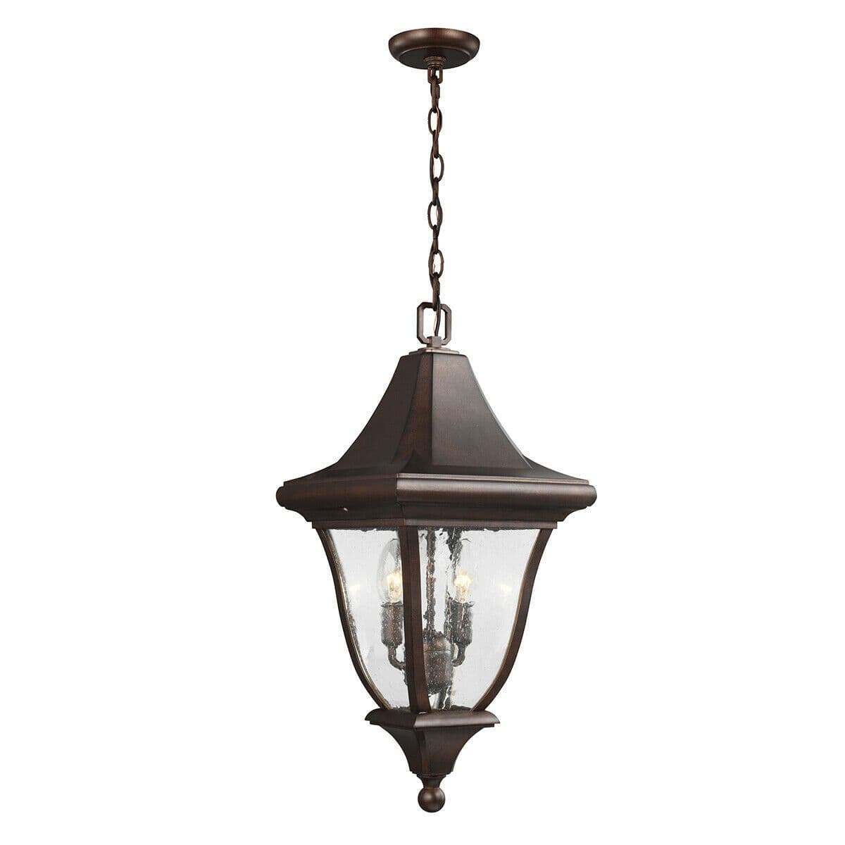 IP23 3 Bulb Chain Lantern Light Patina LED E14 60W