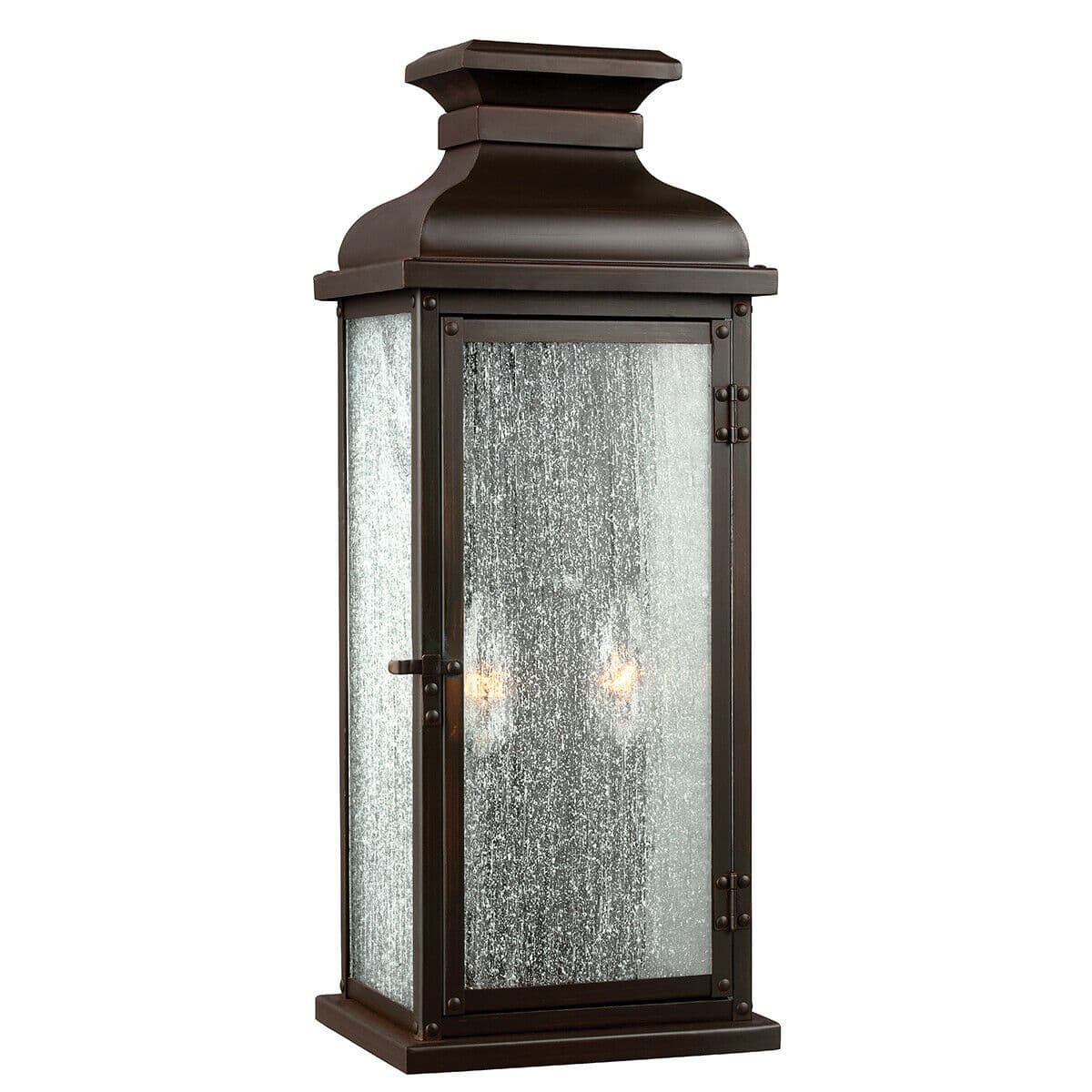 Outdoor IP44 Twin Wall Light Dark Aged LED E14 60W d00905