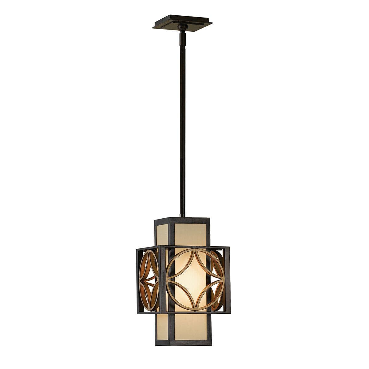 1 Bulb Ceiling Pendant Light Heritage Bronze Parissiene LED E27 100W