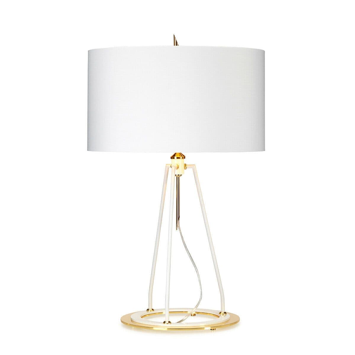 Table Lamp Metallic Gold Lining Shade Polished Gold LED E27 60W