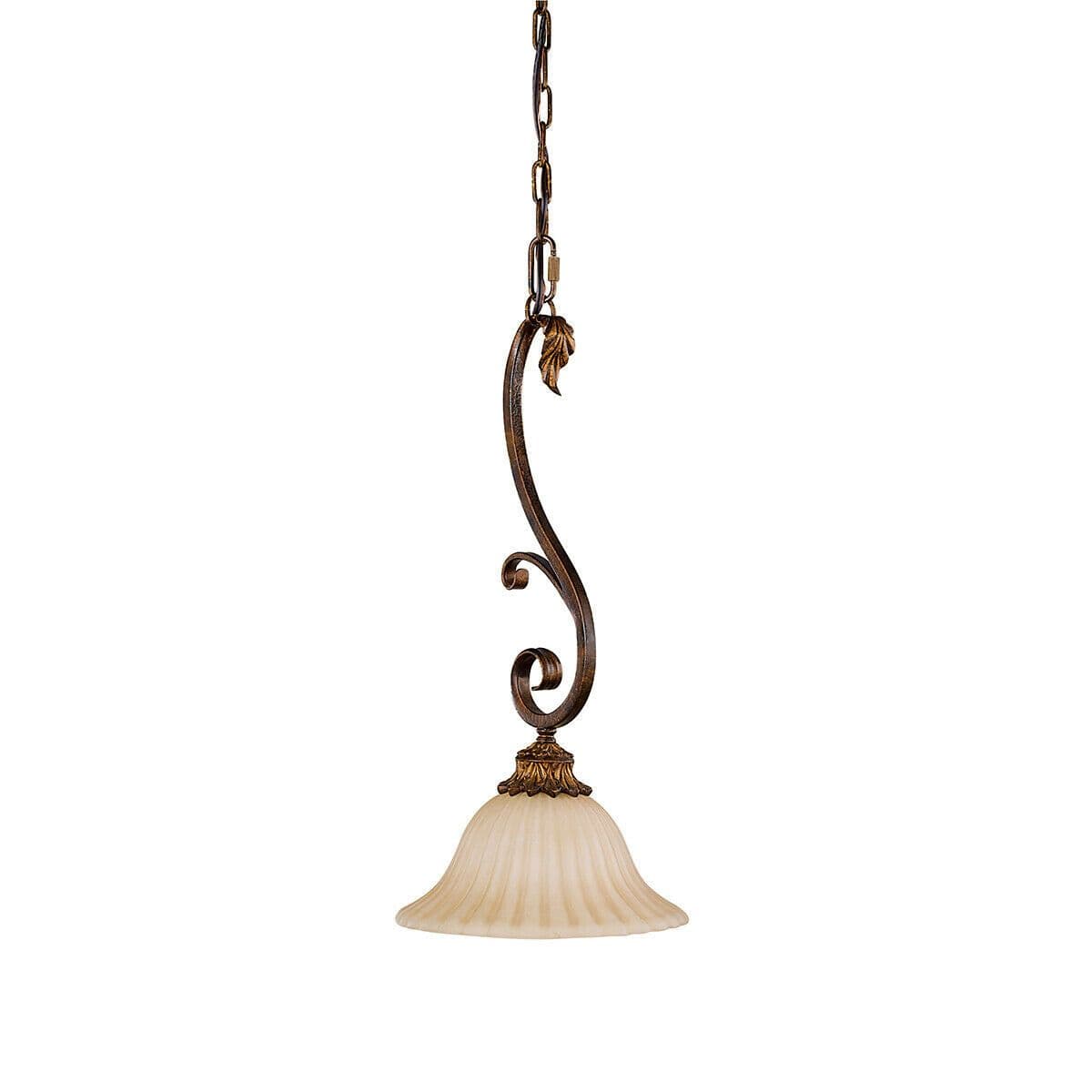 1 Bulb Ceiling Pendant Light Fitting Aged Tortoise Shell LED E27 60W Bulb