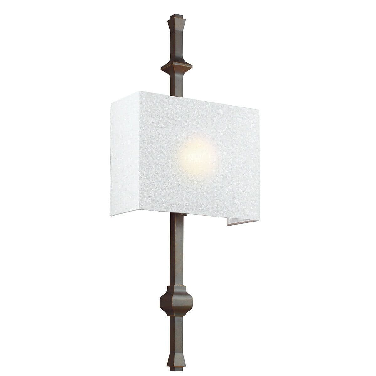 Wall Light Hidden Lamp Shantung Silk Shade Antique Bronze LED E27 60W