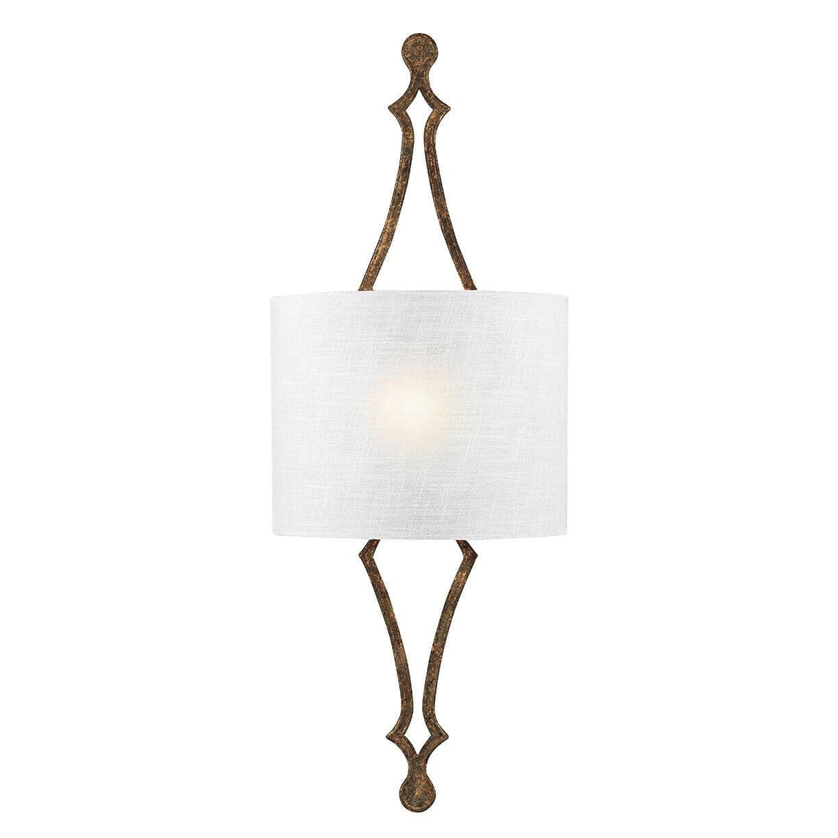 Wall Light Sconce Distressed Gold leaf LED E27 60W Bulb