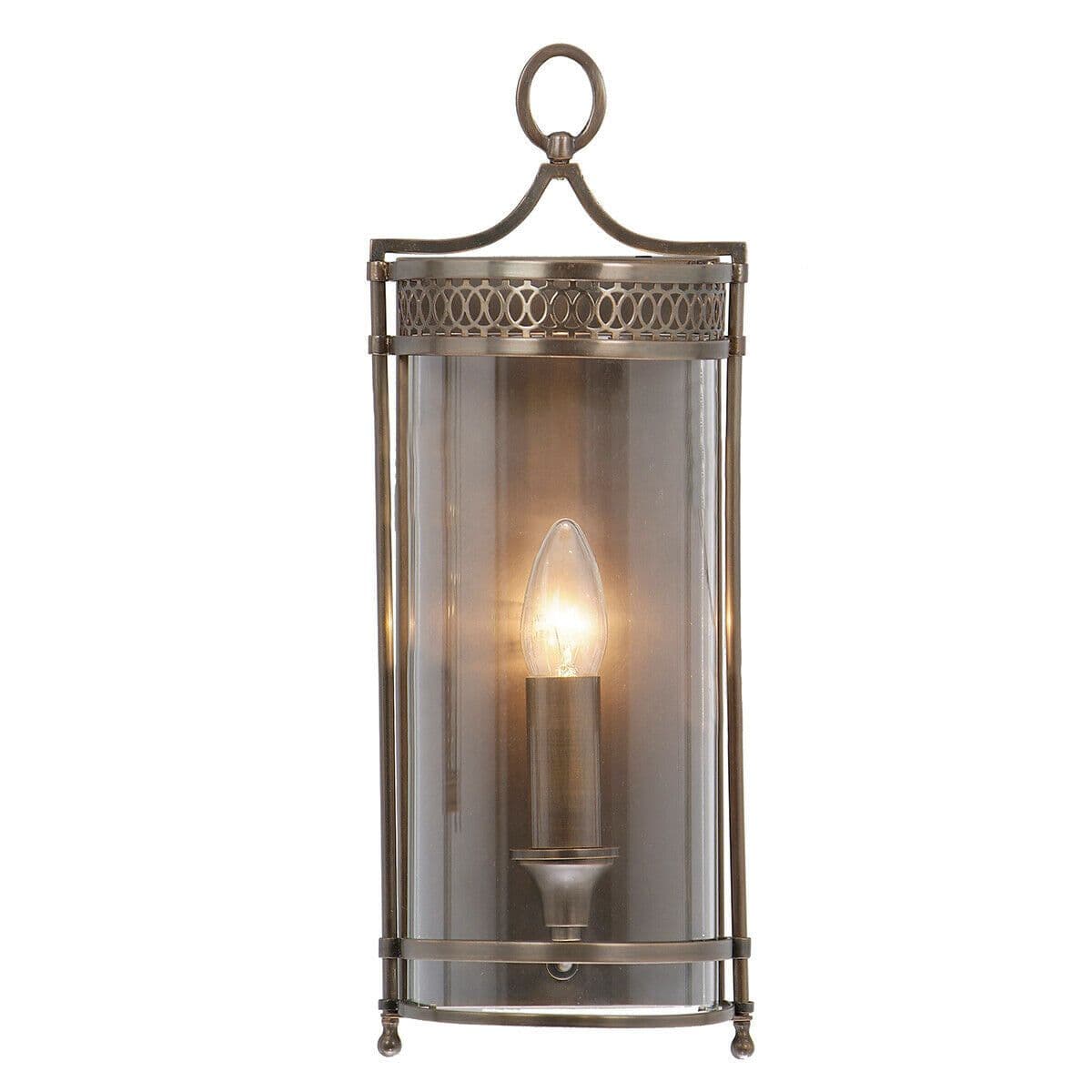 Wall Light Sconce Lantern Candle Bulb Glass Shade Dark LED E14 60W Bulb