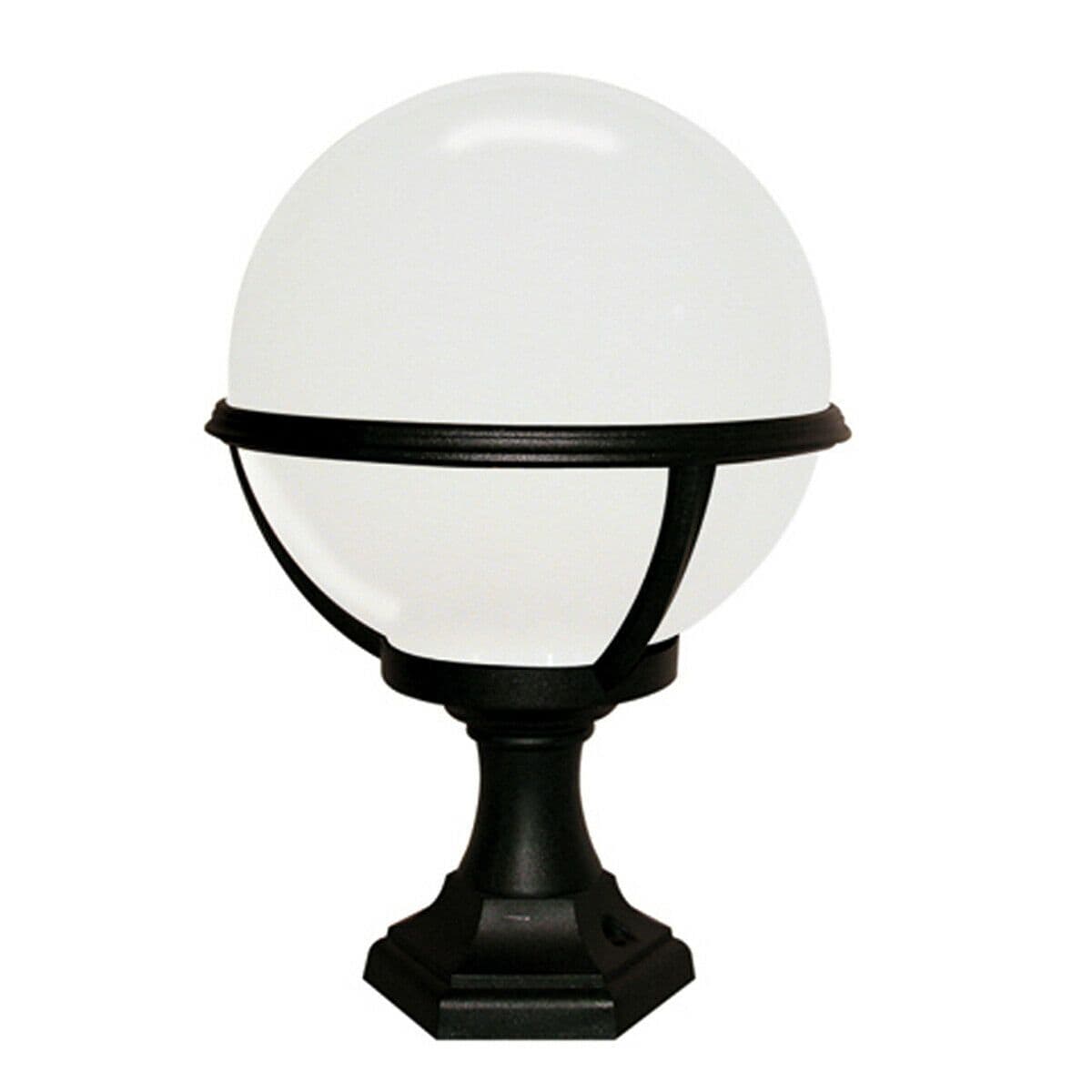 Outdoor IP44 1 Bulb Wall Ground Pedestal Lamp Light Black LED E27 100W d01069
