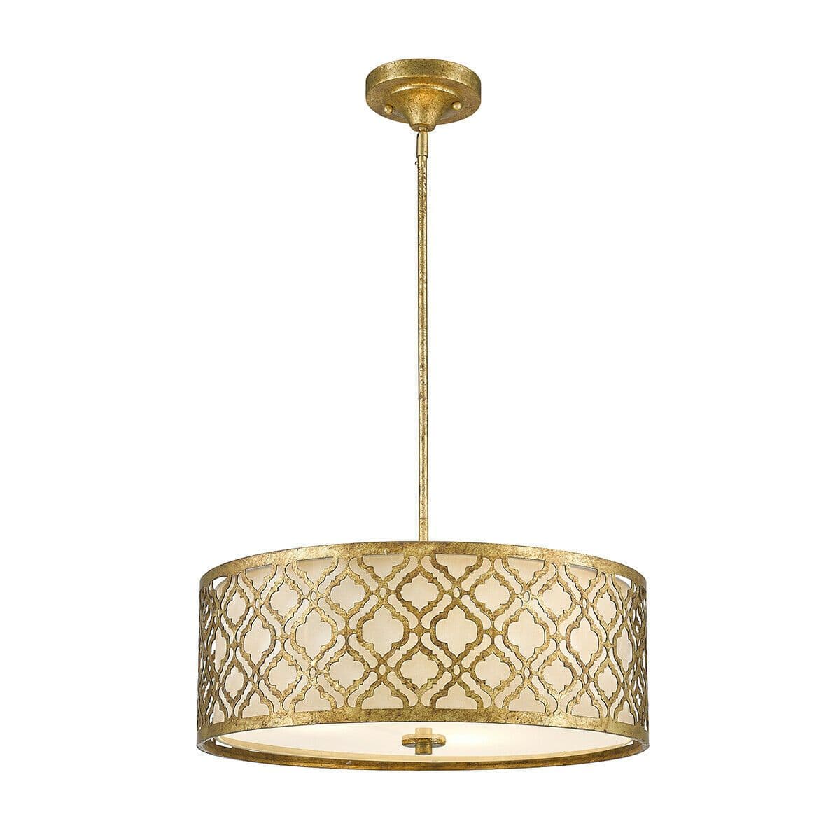 3 Bulb Ceiling Pendant Light Fitting Distressed LED E27 75W Bulb