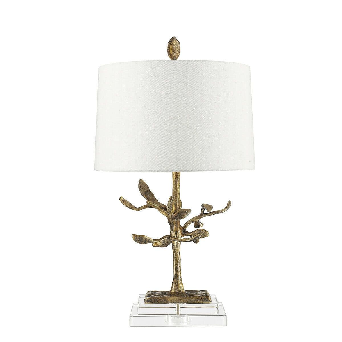 Square Table Lamp Shade Distressed Gold LED E27 100W Bulb d01081