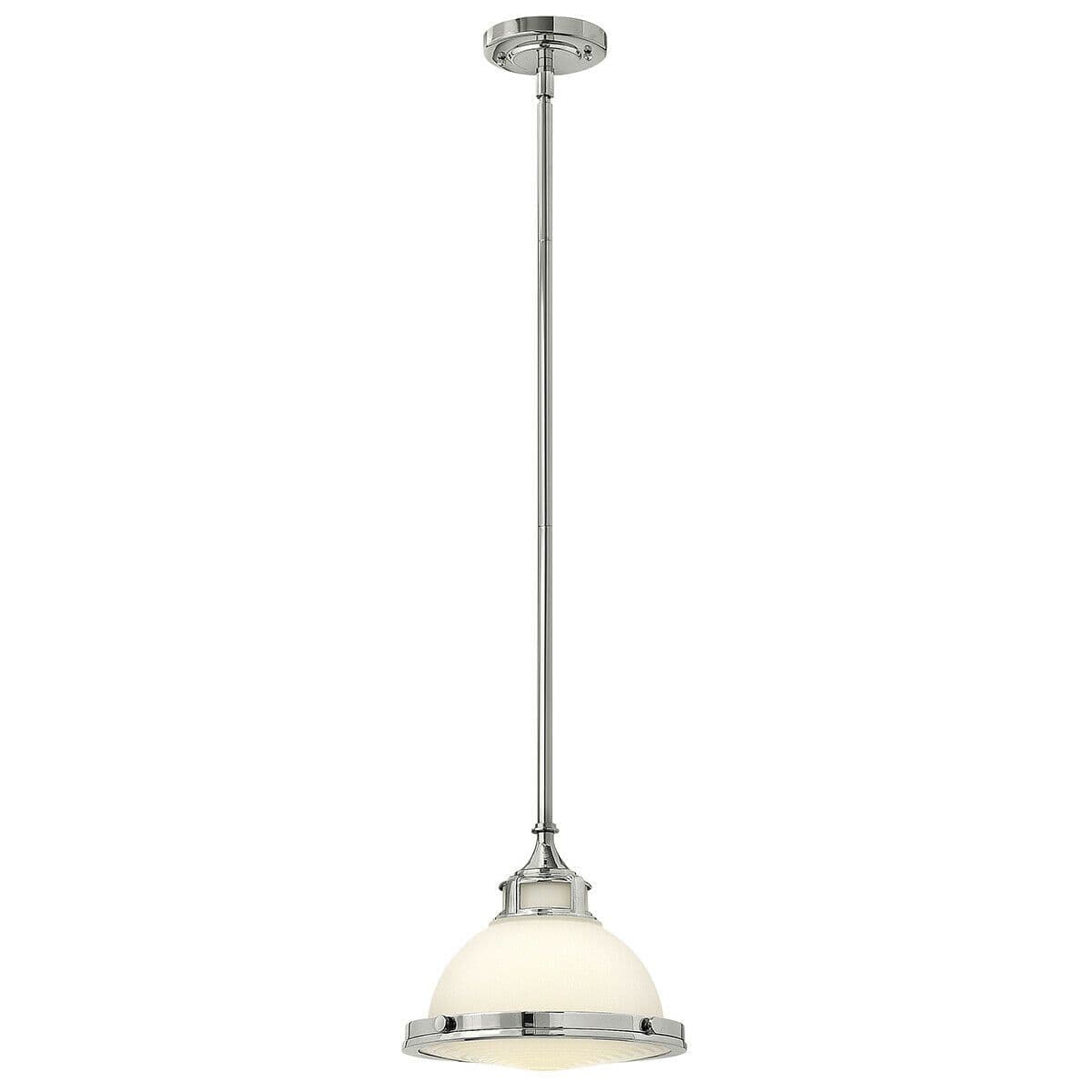 1 Bulb Ceiling Pendant Light Fitting Chrome LED E27 60W Bulb