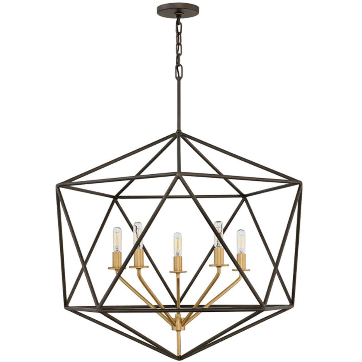 5 Bulb Chandelier Coloured Lamp Holders Metallic Matte Bronze LED E14 60W