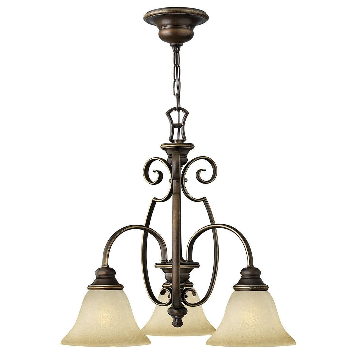 3 Bulb Chandelier Hanging Pendant LIght Antique LED E27 60W Bulb