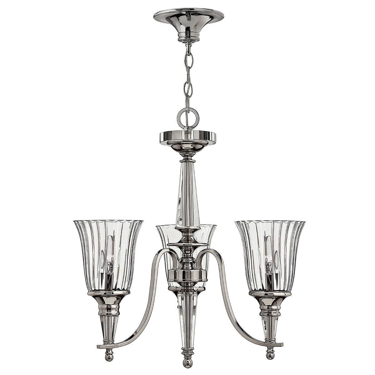 3 Bulb Chandelier Hanging Pendant LIght Sterling LED E14 60W Bulb