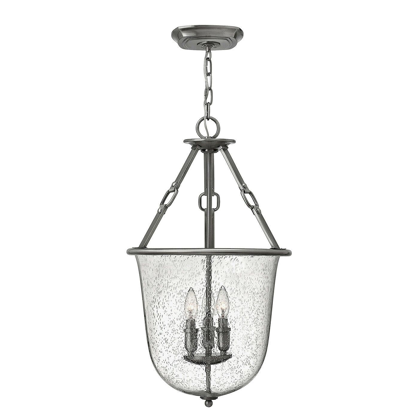 3 Bulb Chandelier LIght Polished Antique Nickel LED E14 60W