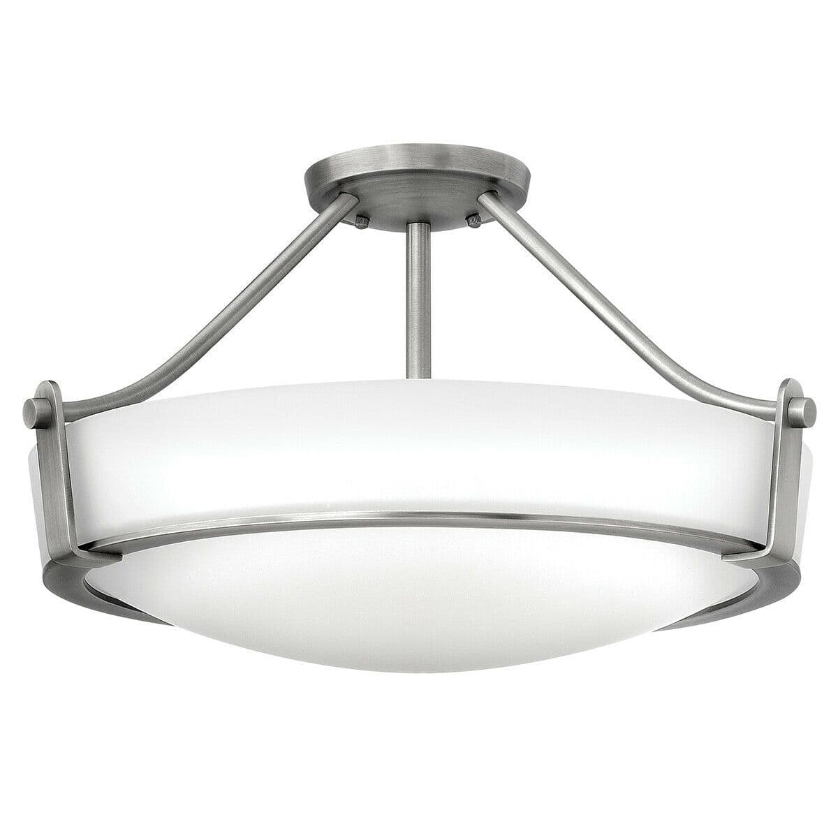 2 Bulb Flush Light Low Ceiling Antique Nickel LED E27 60W Bulb