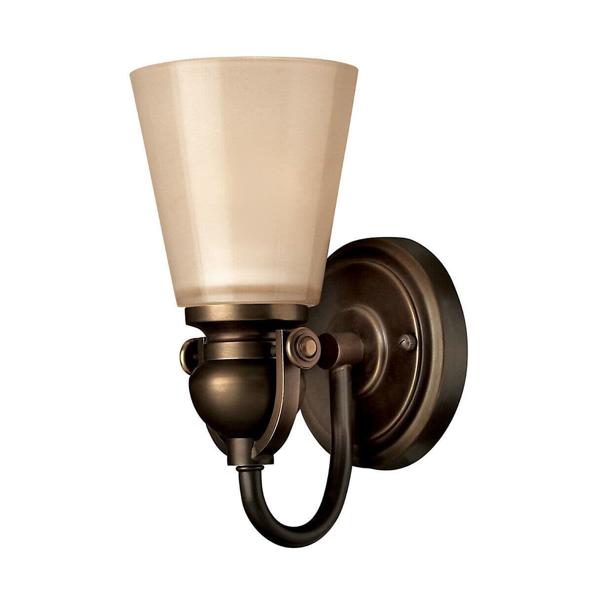 Wall Light Etched Amber Glass Shade Yolk Type Design Olde LED E27 100W