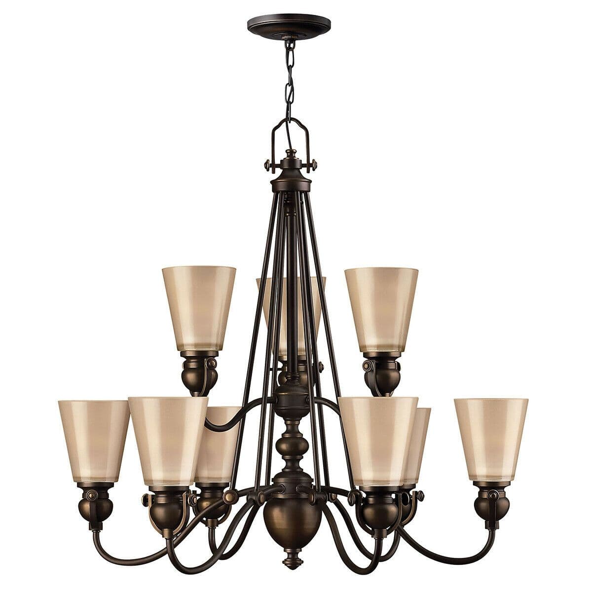 9 Bulb Chandelier Hanging Pendant LIght Olde LED E27 60W Bulb
