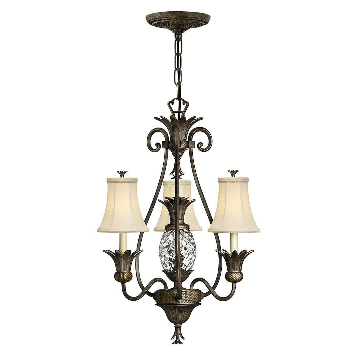 4 Bulb Chandelier Hanging Pendant LIght Pearl LED E14 60W Bulb