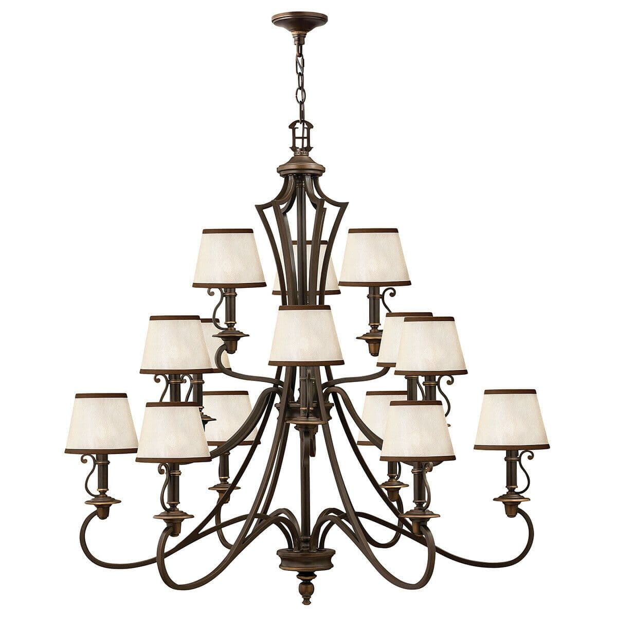 15 Bulb Chandelier Hanging Pendant LIght Olde LED E14 40W Bulb