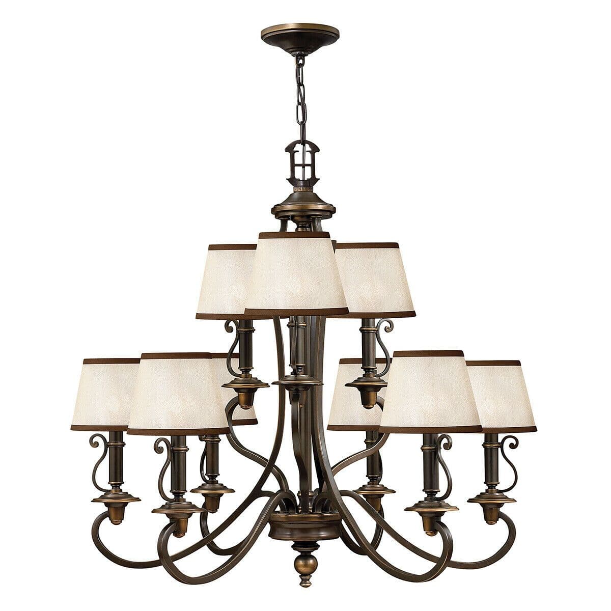 9 Bulb Chandelier Hanging Pendant LIght Olde LED E14 60W Bulb