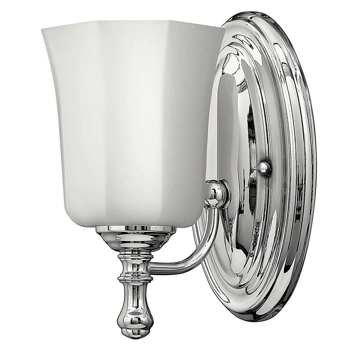 IP44 Wall Light Faceted Glass Shade Compact Elegant Polished Chrome LED G9 3.5W