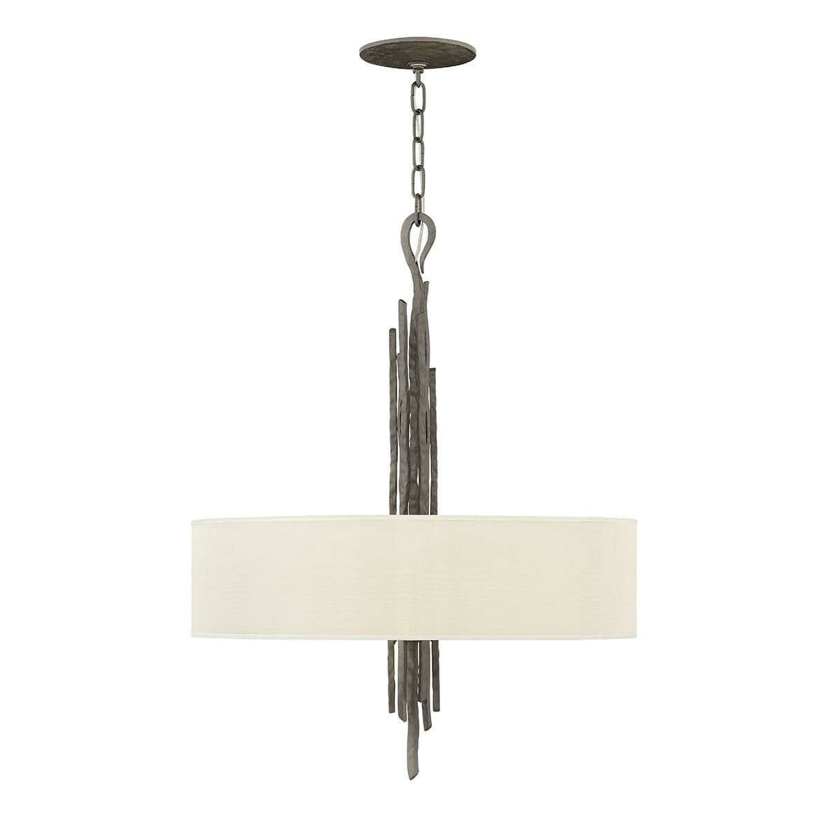 6 Bulb Ceiling Pendant Light Fitting Metallic Matte LED E14 60W Bulb