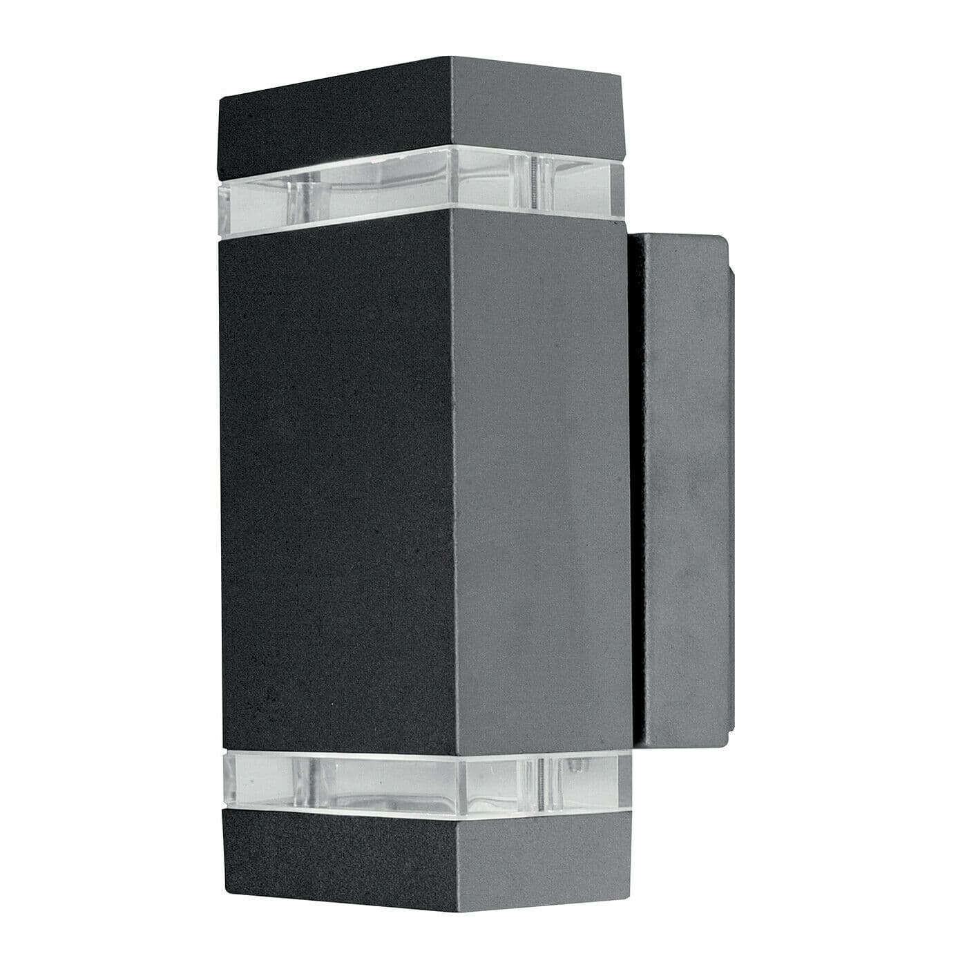 Outdoor IP44 Twin Wall Light Sconce Dark Grey LED 7.6W Bulb Outside External