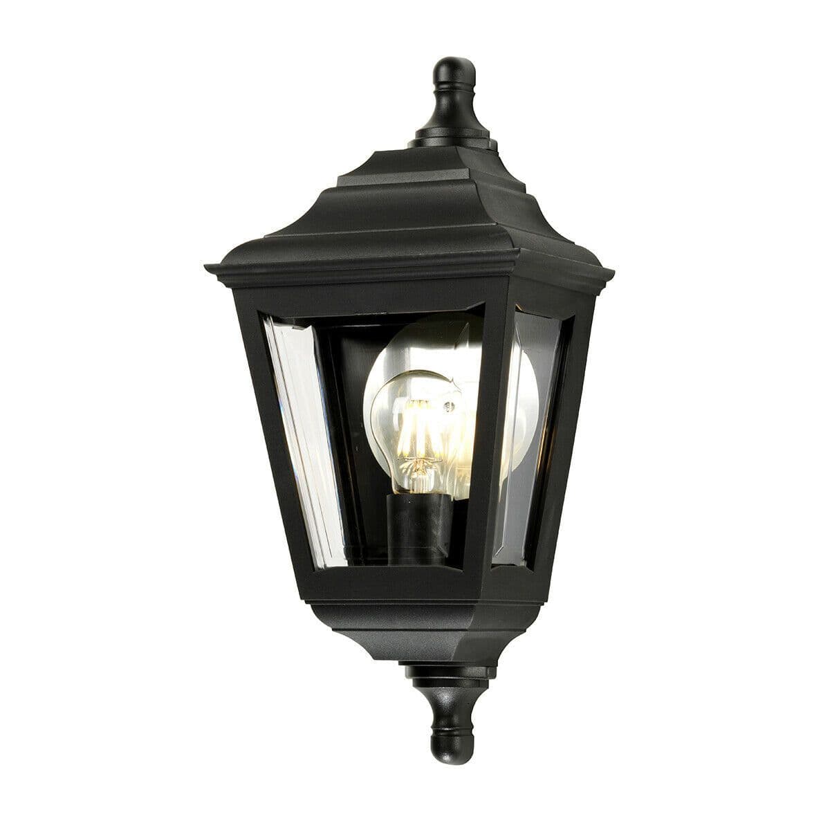 Outdoor IP44 1 Bulb Flush Light Low Ceiling Black LED E27 100W