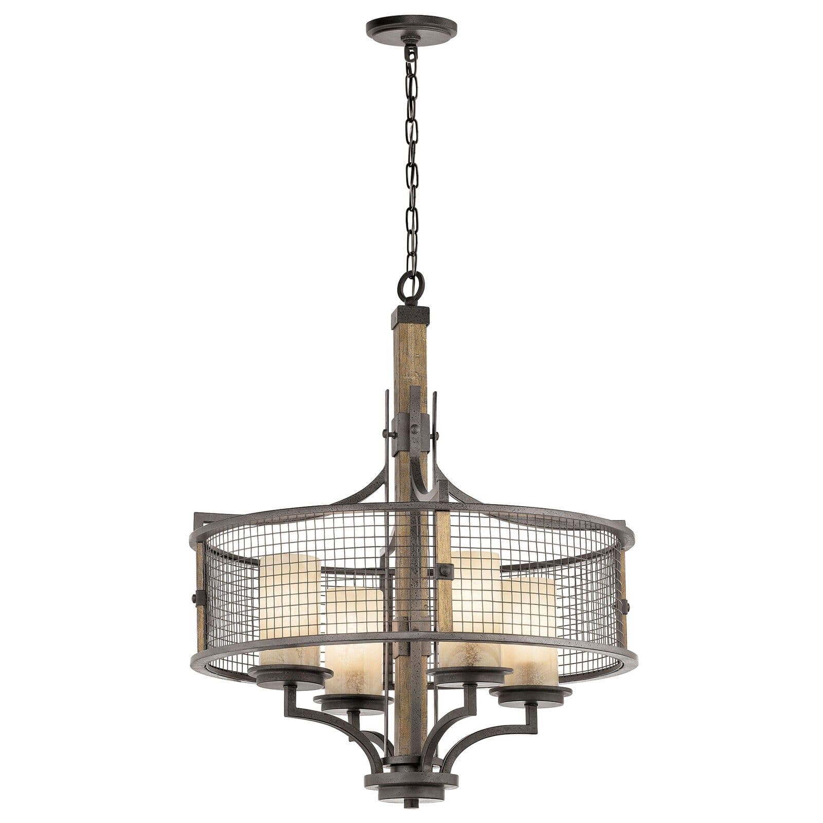 4 Bulb Chandelier Hanging Pendant LIght Anvil Iron LED E27 100W Bulb