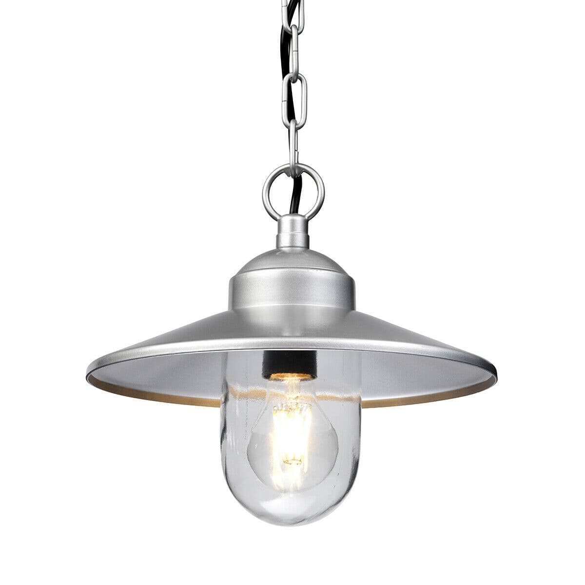 Outdoor IP44 1 Bulb Chain Lantern 304 SS Silver LED E27 60W